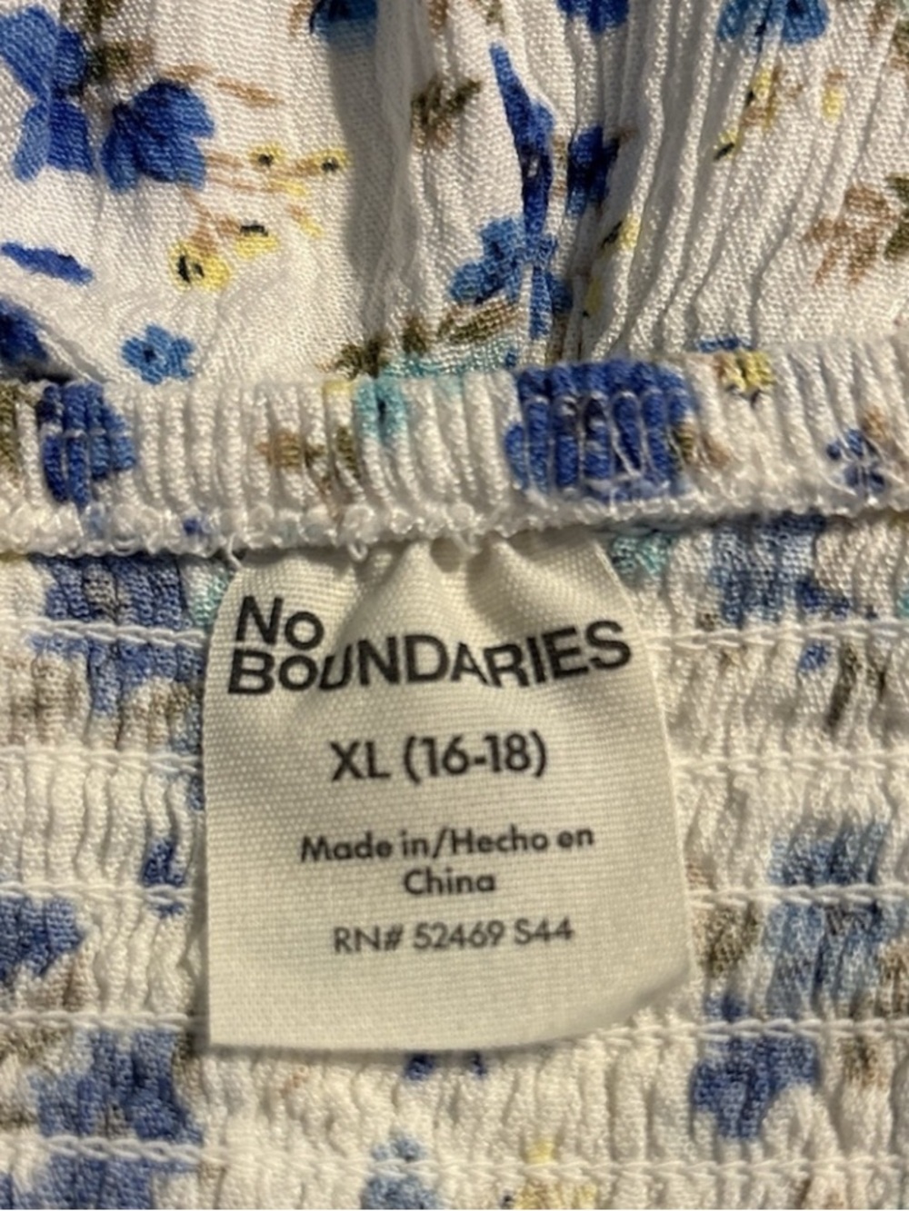 Floral Tiered Sundress - Blue Floral size XL - Picture 6 of 6